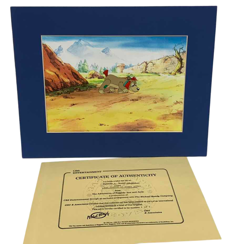 Photo 1 of VINTAGE COLLECTOR CELL WITH COA FROM THE ADVENTURES OF RAGGEDY ANN AND ANDY “THE RANSOM OF SUNNY BUNNY“ 14” X 11”