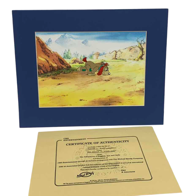 Photo 1 of VINTAGE COLLECTOR CELL WITH COA FROM THE ADVENTURES OF RAGGEDY ANN AND ANDY “THE RANSOM OF SUNNY BUNNY“ 14” X 11”