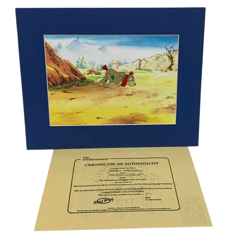 Photo 1 of VINTAGE COLLECTOR CELL WITH COA FROM THE ADVENTURES OF RAGGEDY ANN AND ANDY “THE RANSOM OF HUNNY BUNNY“ 14” X 11”