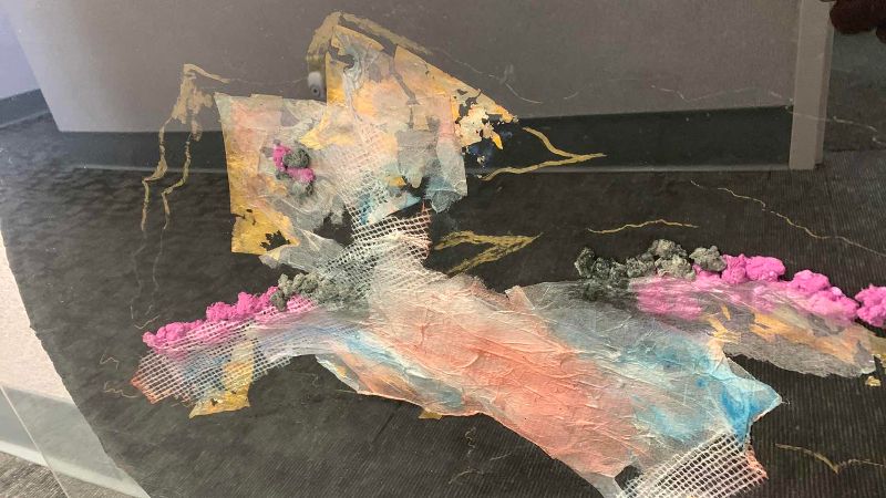 Photo 1 of ABSTRACT ART IN PEXIGLASS CASE 30” X 5” X 30”