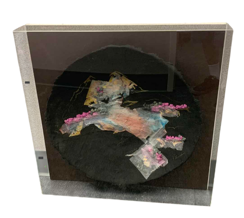Photo 1 of ABSTRACT ART IN PEXIGLASS CASE 30” X 5” X 30”