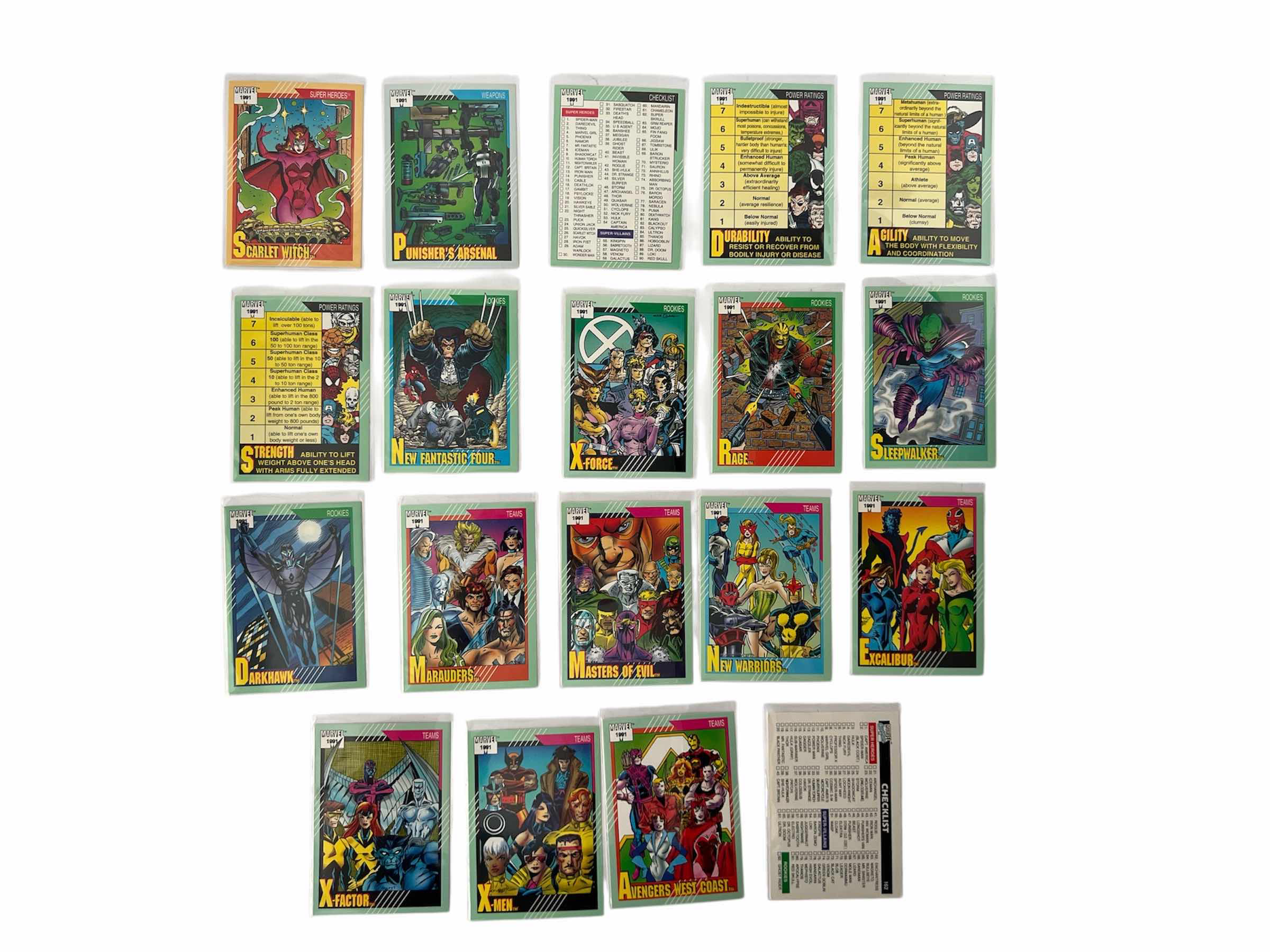Photo 1 of 19-1991 IMPEL MARVEL UNIVERSE CARDS SERIES 2 RANDOM