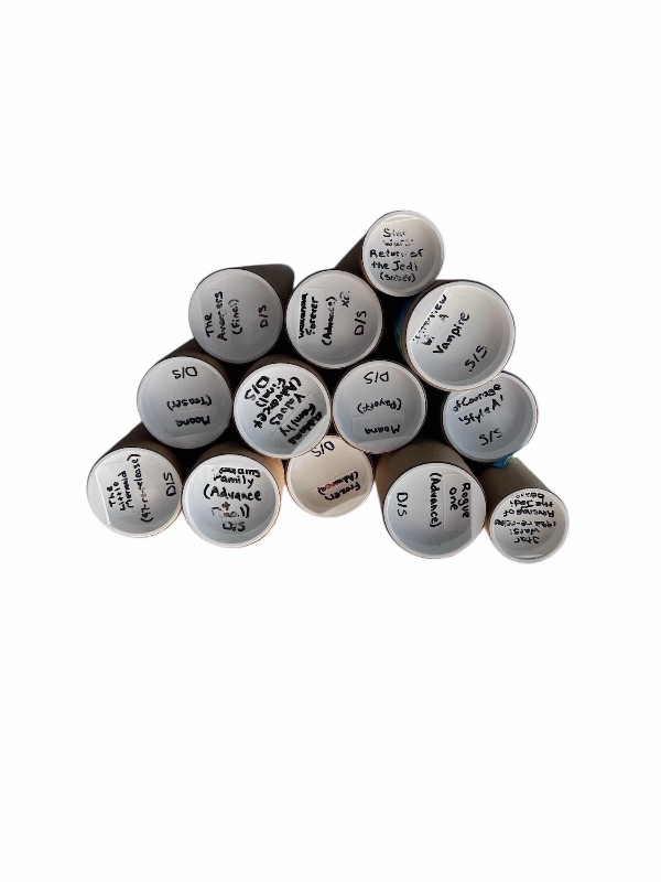 Photo 1 of 13-FEATURE MOVIE POSTERS IN CARDBOARD TUBES-VARIOUS TITLES & PRODUCTION COMPANIES (SEE NOTES FOR DETAILS) 27” X 40”