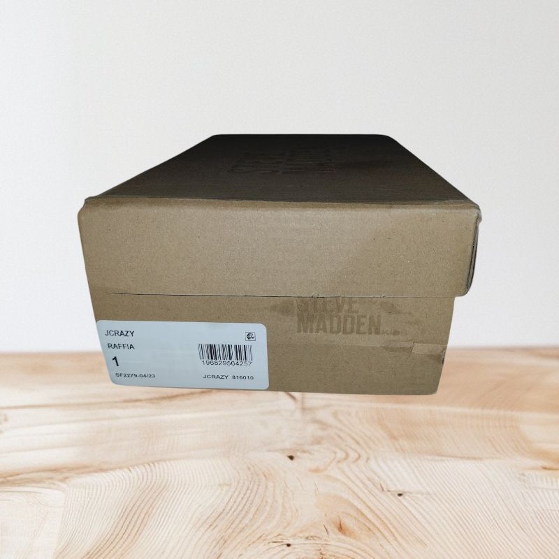 Photo 1 of STEVE MADDEN GIRLS SHOES CRAZY WEDGE SANDAL, RAFFIA, JCRAZY, SHOES, SIZE 1