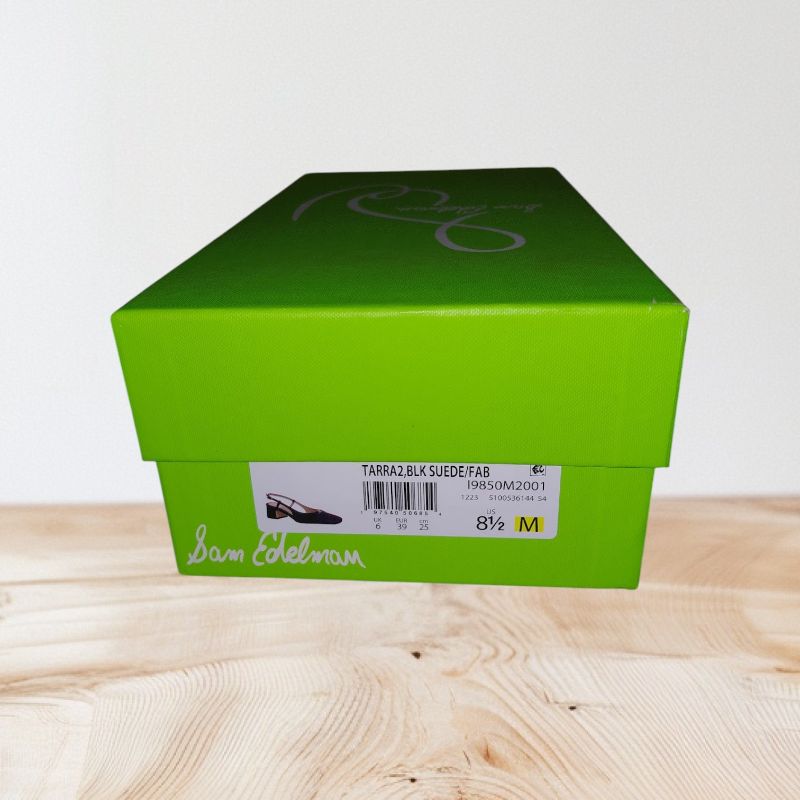 Photo 1 of SIZE 8.5-WOMENS-"SAM EDELMAN" TARRA 2 PUMP HEELS, BLACK SUEDE SHOES.