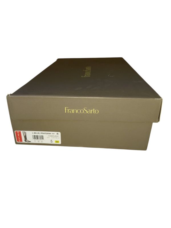 Photo 1 of FRANCO SARTO WESTERN BILLIE KNEE HIGH PEWTER WOMEN'S BOOTS (SIZE 5)