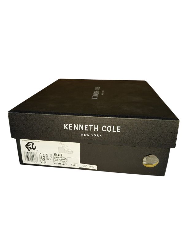 Photo 1 of SIZE 9.5-WOMENS-"KENNETH COLE" NEW YORK SOLACE ESPADRILLE PLATFORM WEDGE SANDALS ALMOND SHOES.