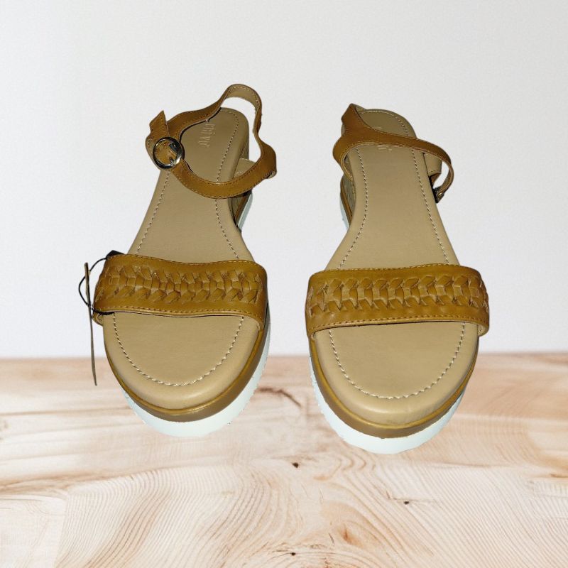 Photo 1 of CREVO WOMEN'S VANA WEDGE SANDAL CHESTNUT, SHOES, SIZE 8.5