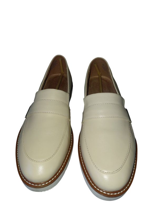Photo 1 of SIZE-9.5 "NATURALIZER" WOMENS ADILINE LOAFER - VANILLA CREAM BEIGE LEATHER SHOES.