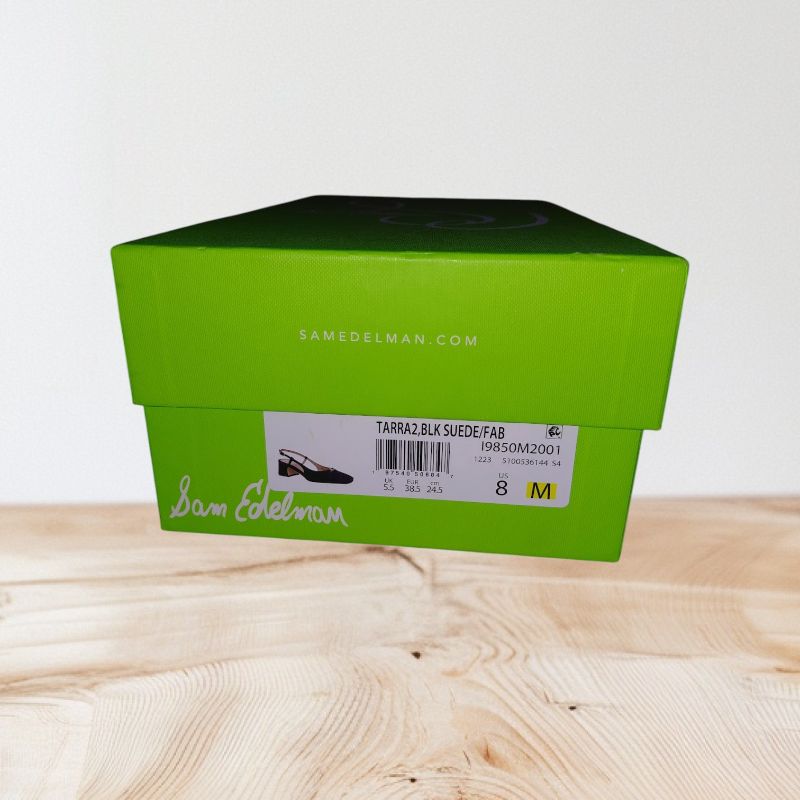 Photo 1 of SAM EDELMAN WOMEN'S TARRA 2 PUMP HEELS, SUEDE BLACK, SHOES, SIZE 8