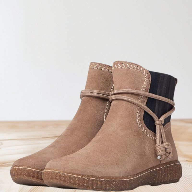 Photo 1 of CLARKS WOMENS CAROLINE LILY TAUPE SUEDE BOOTIES SHOES, SIZE 5.5