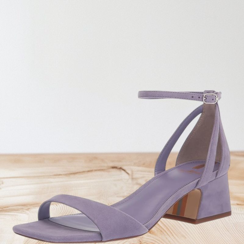 Photo 1 of SIZE 6-"SAM EDELMAN" WOMEN'S WILSON HEELED SUEDE PURPLE SANDALS SHOES