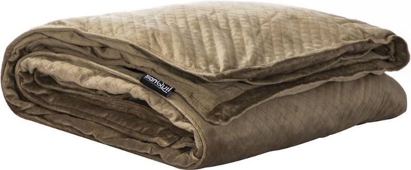 Photo 1 of WEIGHTED BLANKET-TAUPE BLANQUIL 15LBS QUILTED BLANKET 48" X 74"