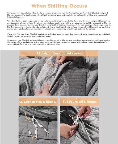 Photo 1 of WEIGHTED BLANKET-TAUPE BLANQUIL 15LBS  QUILTED BLANKET 48" X 74"