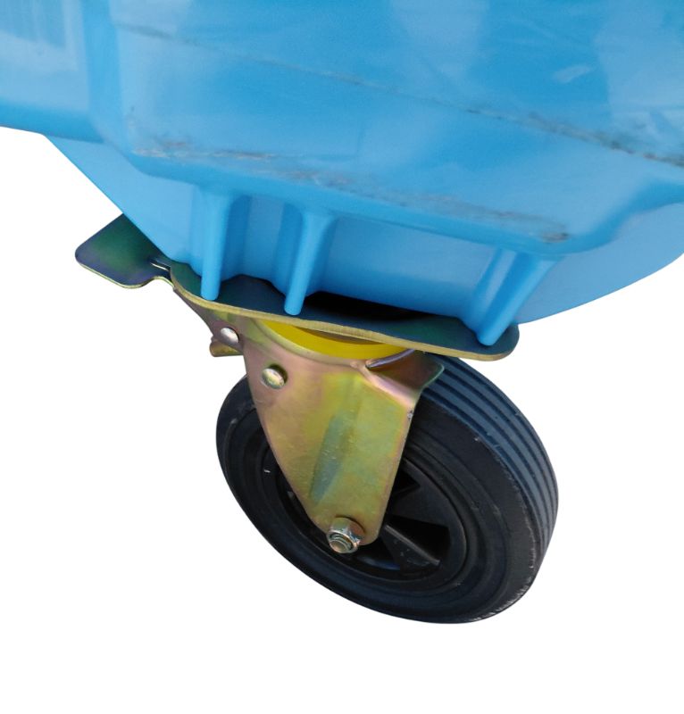 Photo 1 of HEAVY DUTY INDUSTRIAL BLUE POLY BOX TRUCK RECYCLE BIN/BUGGY/CART WITH HEAVY DUTY CASTERS 40”D X 47”L X 47”H