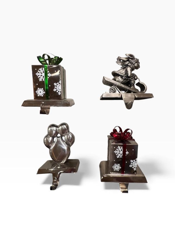 Photo 1 of 4 ASSORTED METAL STOCKING HANGERS 4” TALL