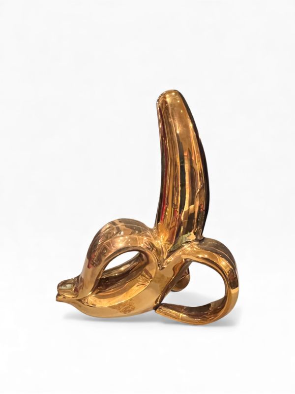 Photo 1 of BEST U STUDIO GOLD COLORED PEELED BANANA DECORATIVE ARTWORK 14” TALL