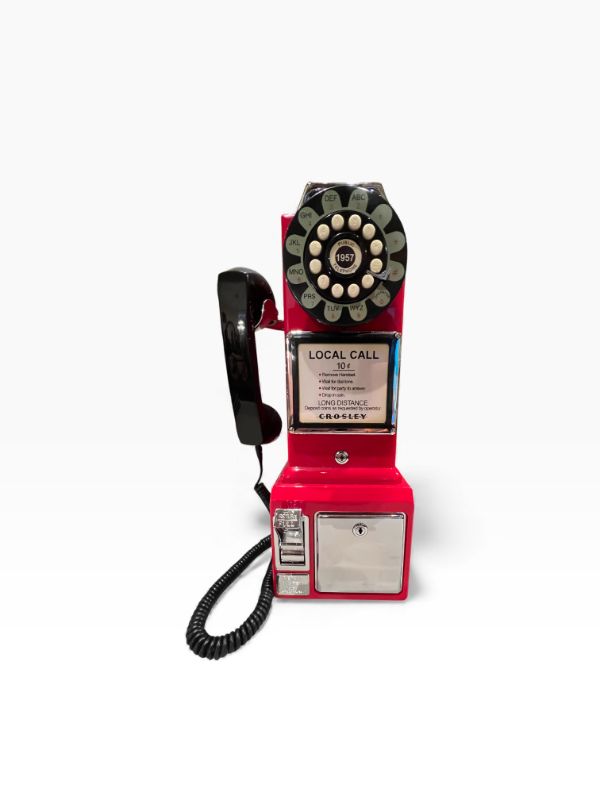 Photo 1 of CROSLEY 1957 REPLICA PLASTIC PHONE IN WORKING CONDITION 18.5” TALL