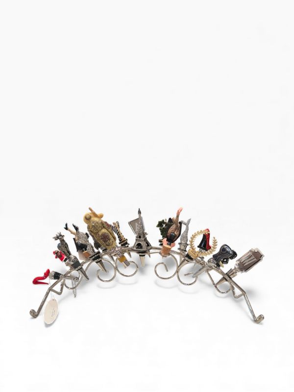 Photo 1 of 18 WINE BOTTLE TOPPERS WITH DECORATIVE METAL RACK 7”H X 22.5”W