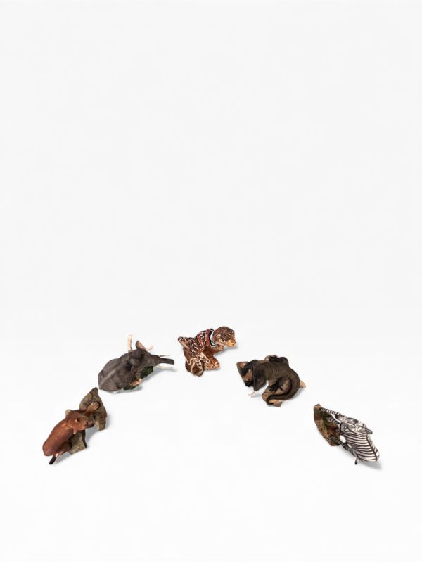 Photo 1 of 5 ASSORTED RESIN FIGURINES OF DIFFERENT ANIMALS  3”H X 4”W