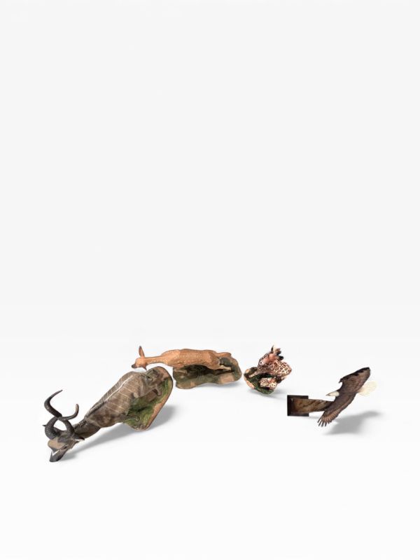 Photo 1 of 4 ASSORTED RESIN FIGURES OF DIFFERENT ANIMALS AND SIZES APPROXIMATELY 10”H