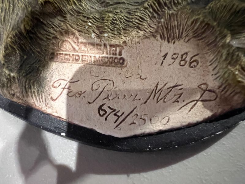 Photo 1 of CREART RESIN ZEBRA ON A FIELD 674/2500 15”H X 11”W