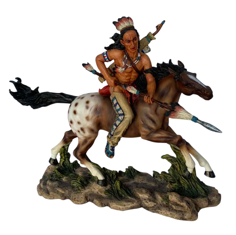 Photo 1 of AMERICAN INDIAN RESIN FIGURE BY THE SUMMIT COLLECTION 12” X 10”