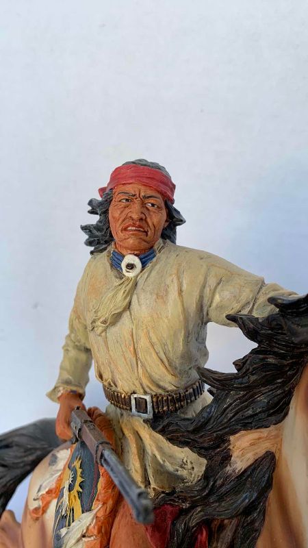 Photo 1 of AMERICAN INDIAN RESIN FIGURE BY THE SUMMIT COLLECTION 12” X 11.5”