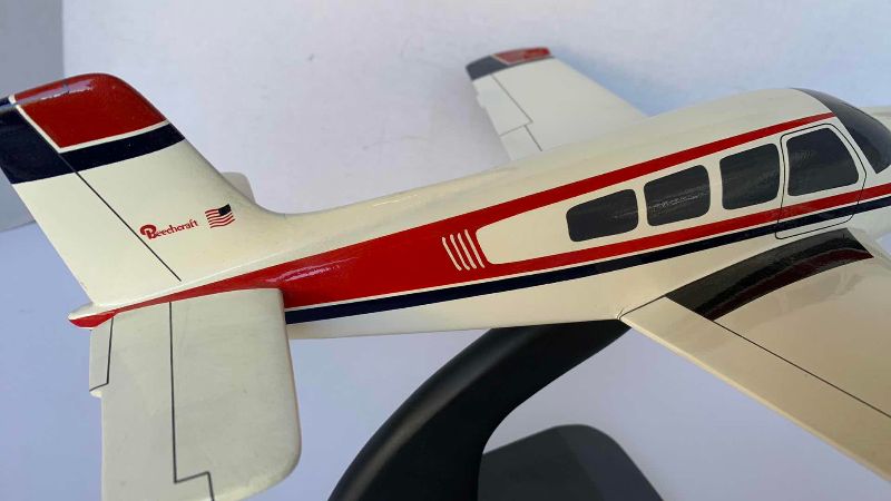 Photo 1 of BEECHCRAFT BONANZA G36 MODEL HANDCRAFTED WOODEN AIRPLANE 17” X 14”