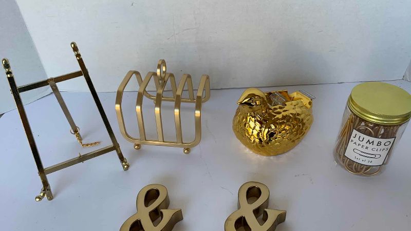 Photo 1 of GOLD TONE OFFICE ITEMS