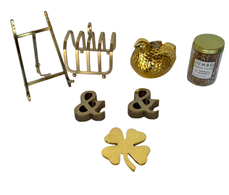 Photo 1 of GOLD TONE OFFICE ITEMS