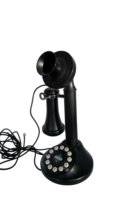 Photo 1 of CROSLEY 1920'S CANDLESTICK PHONE REPLICA MODEL CR64-BK