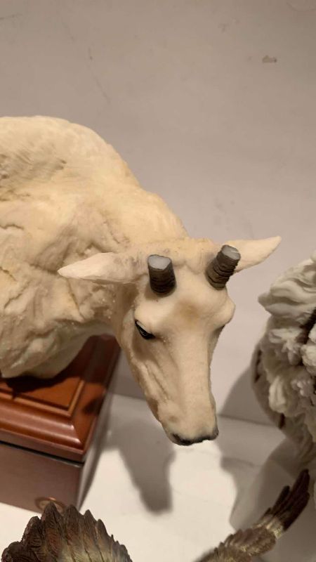 Photo 1 of 4 RESIN ANIMAL STATUES 9”