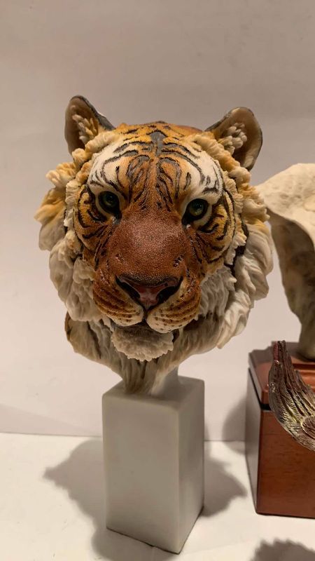 Photo 1 of 4 RESIN ANIMAL STATUES 9”