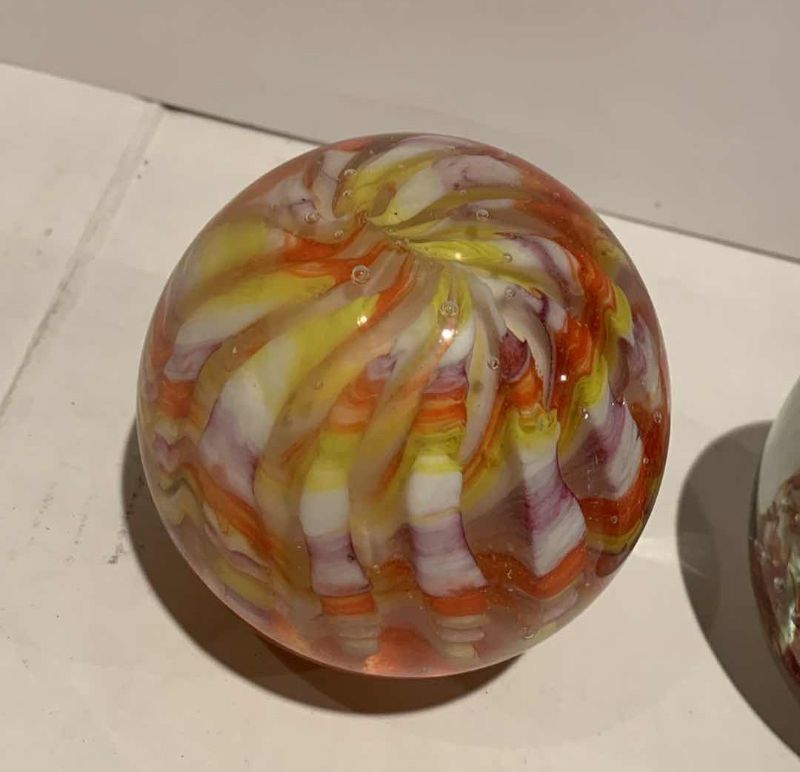 Photo 1 of 2 GLASS PAPERWEIGHTS 3.5”