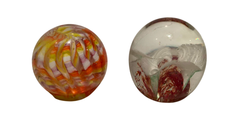 Photo 1 of 2 GLASS PAPERWEIGHTS 3.5”