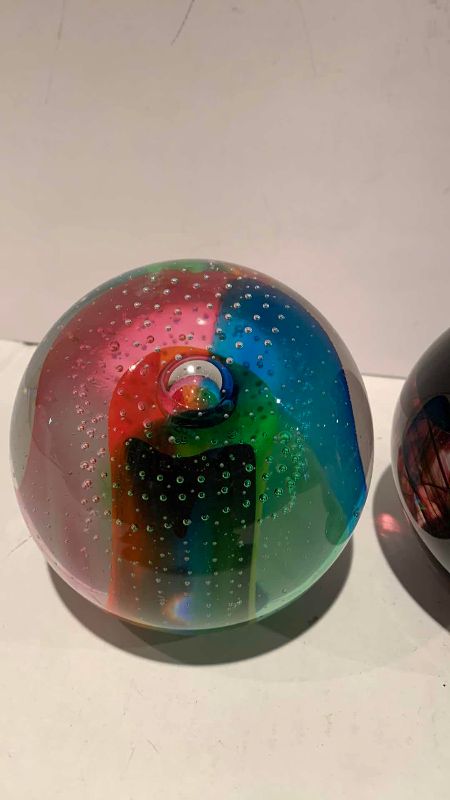 Photo 1 of 2 GLASS PAPER WEIGHTS KOSTA BODA 4”