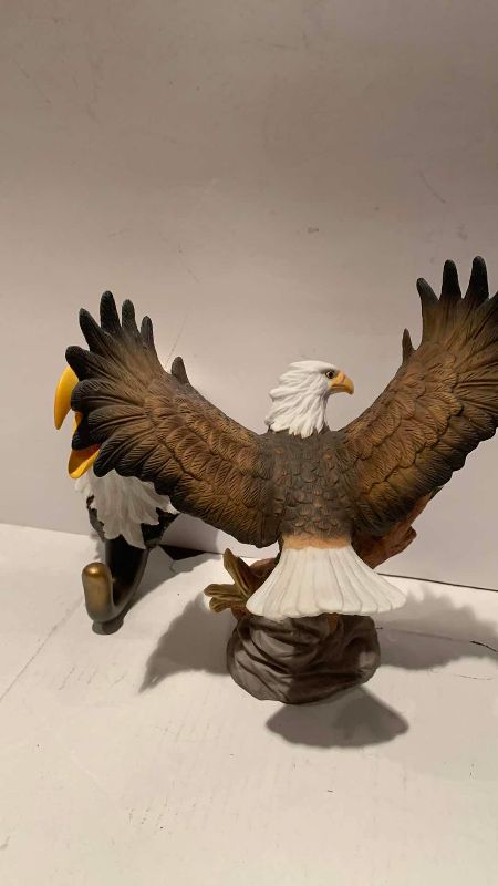 Photo 1 of AN AMERICAN EAGLE SCULPTURE AND AN AMERICAN EAGLE HOOK 9”