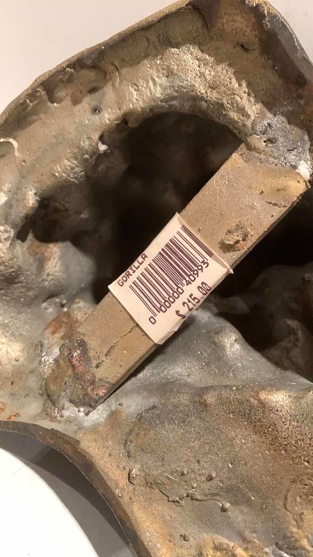 Photo 1 of $215 BRASS MOUNTAIN GORILLA SCULPTURE 9” X 6.5”