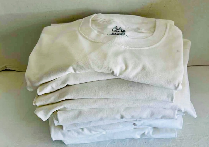 Photo 1 of 10-NEW WHITE TEE SHIRTS (SIZE XL)
