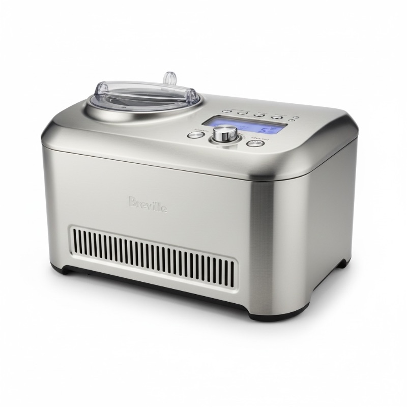 Photo 1 of BREVILLE SMART SCOOP ICE CREAM MAKER BCI600XL, BRUSHED STAINLESS STEEL