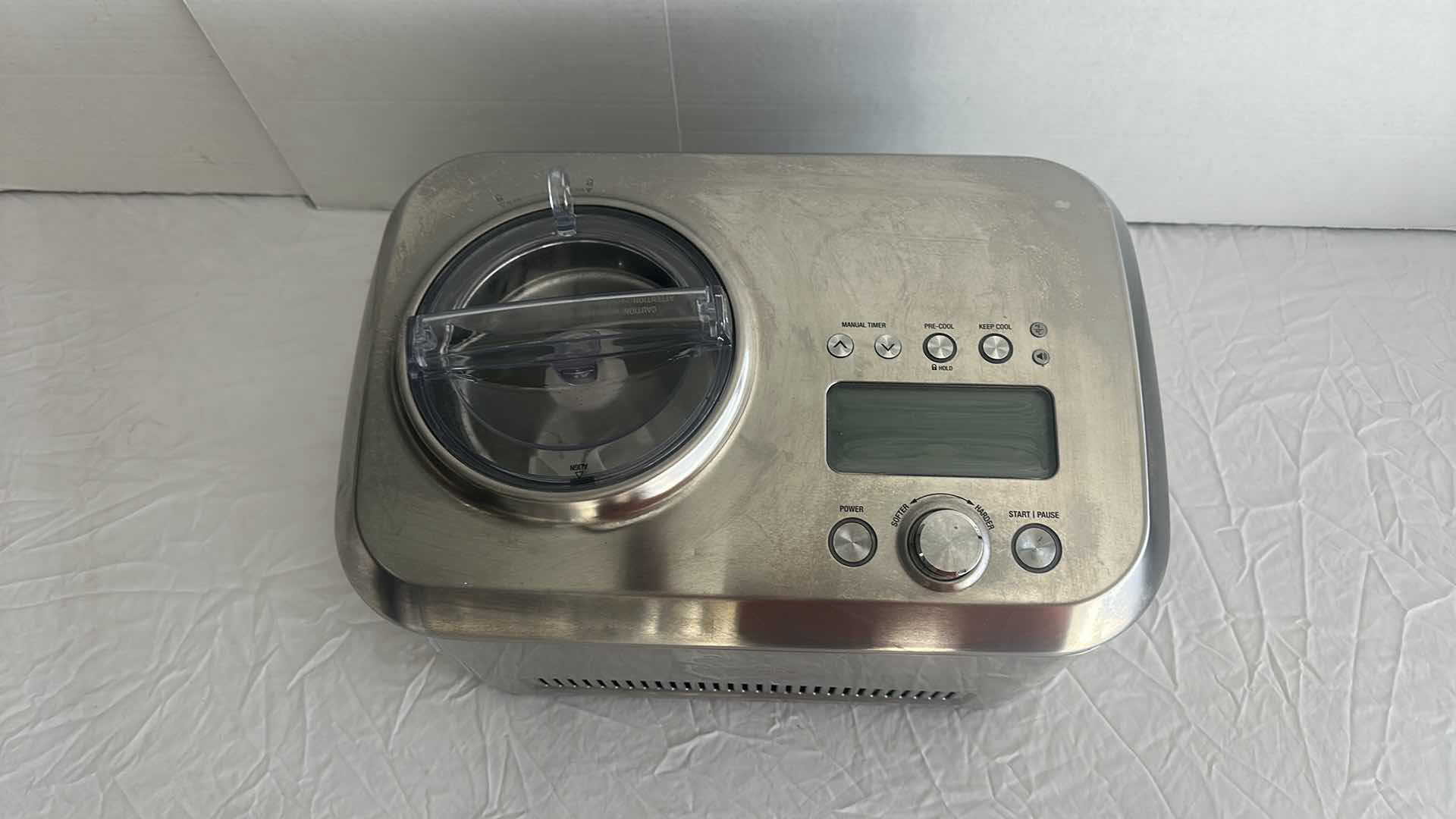 Photo 1 of BREVILLE SMART SCOOP ICE CREAM MAKER BCI600XL, BRUSHED STAINLESS STEEL