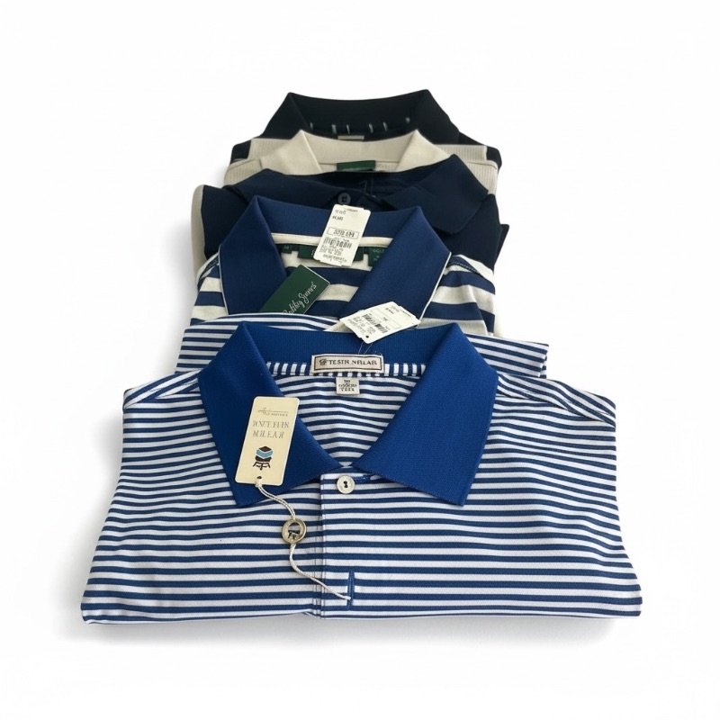 Photo 1 of 10-NEW MEN'S POLO STYLE LUXURY SHORT SLEEVE SHIRTS-SIZE XL