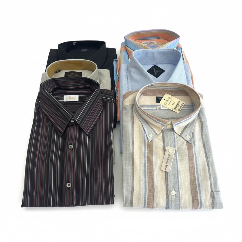 Photo 1 of 6-NEW MEN'S DESIGNER LONG SLEEVE DRESS SHIRTS-SIZE XL