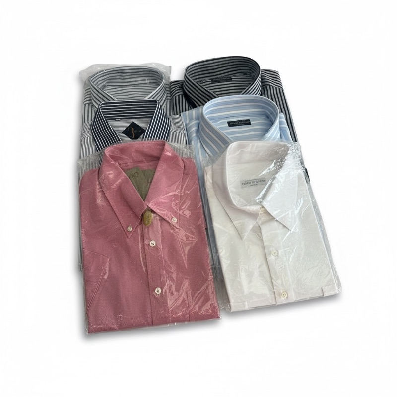 Photo 1 of 6-NEW MEN'S DESIGNER LONG SLEEVE DRESS SHIRTS-SIZE XL