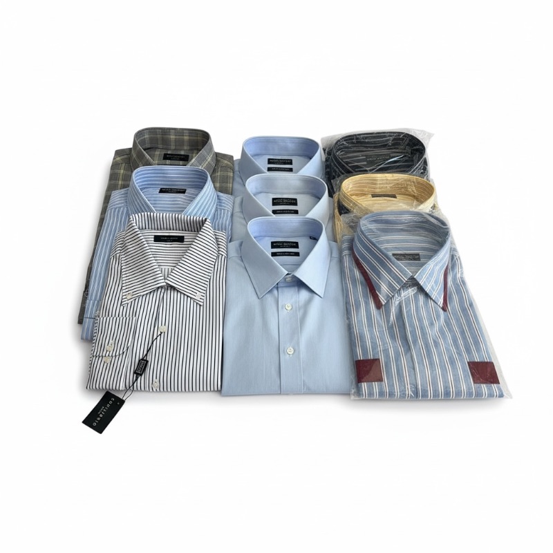 Photo 1 of 6-NEW MEN'S DESIGNER LONG SLEEVE DRESS SHIRTS LONG-SIZE XL