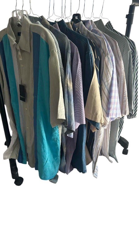 Photo 1 of MENS SHORT SLEEVE DRESS SHIRTS-SIZE L-XL