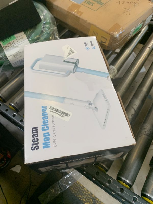 Photo 1 of Steam Cleaner, 6 in1 Rotated Steam Mop Cleaner with 2 Modes, 2 Microfiber Pads, 400ML Removable Tank, 23FT Power Cable, Detachable Steam Mops for Floor, Laminate Floor, Tiles Cleaning (Light Blue)