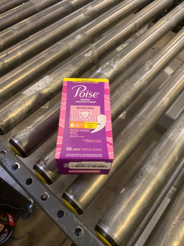 Photo 1 of Poise Daily Microliners, Incontinence Panty Liners for Bladder Leaks, 1 Drop Lightest Absorbency, Long Length, 50 Count of Pantiliners