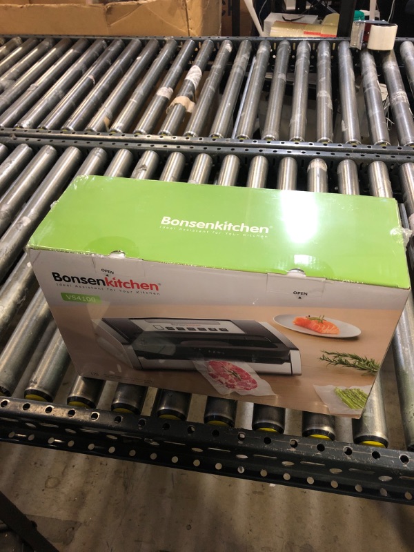 Photo 1 of Bonsenkitchen Vacuum Sealer Machine, Powerful Low-Noise Food Vacuum Sealer, Globefish Technology for High-Speed Continuous Working (Full Silver)
